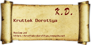 Kruttek Dorottya névjegykártya