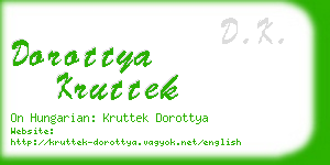 dorottya kruttek business card